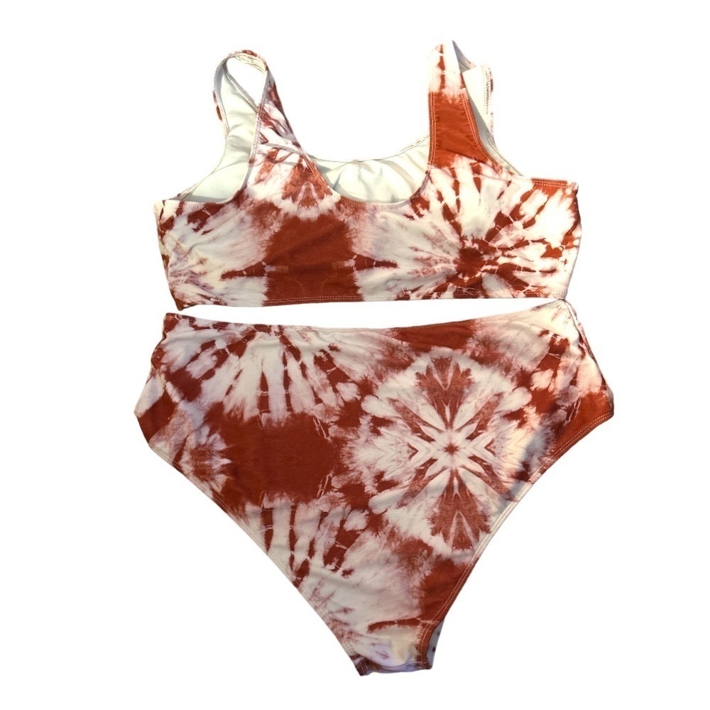 Shein Women’s 2-piece  Tie Front High Waisted Bikini, Size 4X - Picture 2 of 2